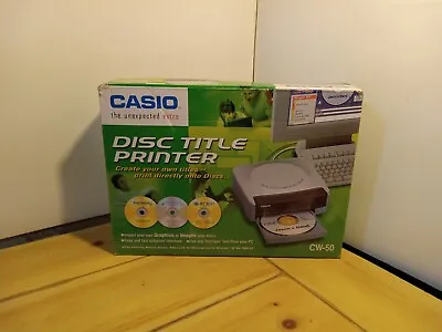 $199 • Buy Casio Cw-50 Cd/dvd Disc Title Printer/thermal Printer, Open Box, All Unused!!!!!