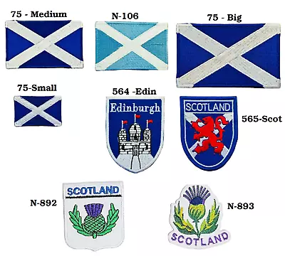 Scotland Scottish Scot Edinburgh Flag Embroidered Iron On Sew On Fabric Patch • £1.99