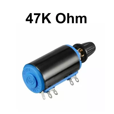 2x 100-100K Ohm Rotary Potentiometer Wirewound Precision Multi-Turn Dial NO Knob • $7.75