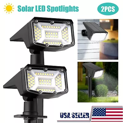 $19.95 • Buy 2×Solar Spotlights Landscape Flood Light 50 LED Outdoor Garden Pathway Wall Lamp