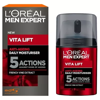 L'Oreal Men Expert Vita Lift Anti-Ageing Daily Moisturiser 50 Ml • £10.99