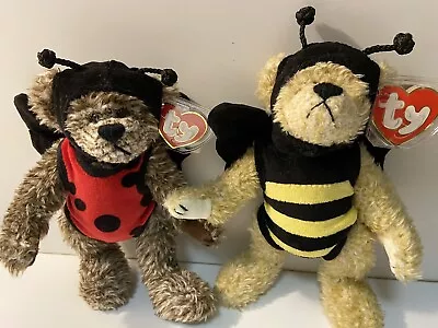 Ty Attic Treasures Collection - “Bugsy”and”Beezee” Bears W/ Hang Tag Protector • $20