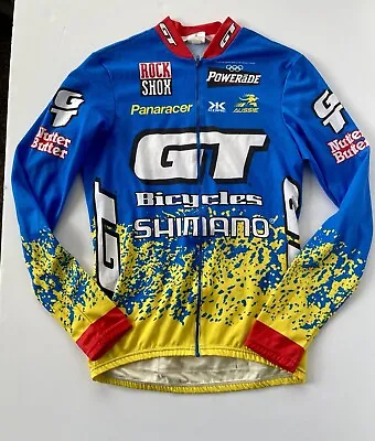 RARE Vintage 90s Cycling GT Bicycles MTB Bike Shimano Abstract Jersey Sz.L BMX • $120