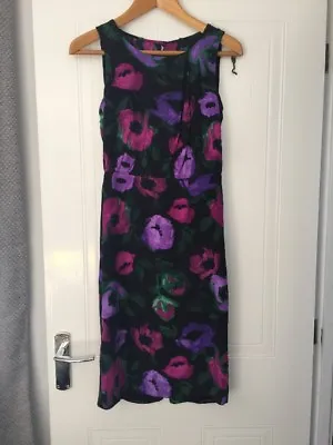 Laura Ashley Size 8 100% Silk Floral Stunning Dress Ideal For Wedding • £65
