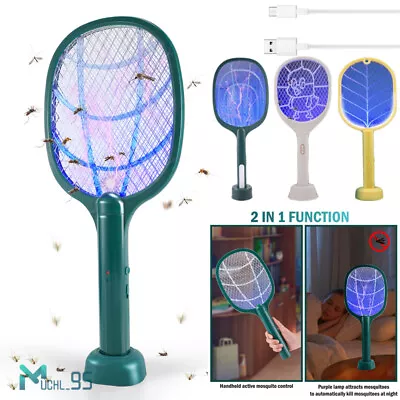 2 IN1 Electric Mosquito Rechargeable And Fly Swatter Racket Insect Killing Lamp • $21.69