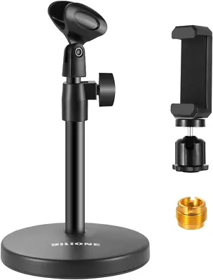 BILIONE 3 In 1 Multi-Function Desktop Microphone Stand Adjustable Table Mic To • £22.71