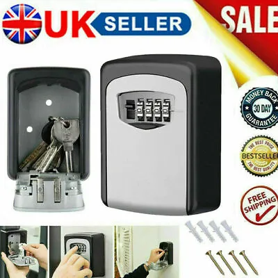 £10.89 • Buy 4 Digit Outdoor High Security Wall Mounted Key Safe Box Code Lock Storage Case
