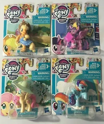 My Little Pony Set Of 4 Applejack Rainbow Dash Fluttershy 2 Inch Figures New  • $9.99