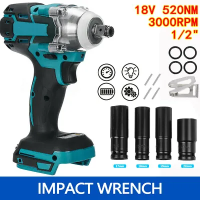 $41.99 • Buy Cordless Brushless Impact Wrench Driver Tool Replace Body For Makita 18V Battery