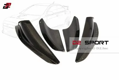 Carbon Fiber V Style Front Bumper Canards 4PCS Fit Mitsubishi Evolution X EVO 10 • $190