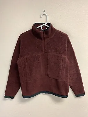 Mountain Hardwear Women's Fleece Jacket Size XS Red Maroon 1/4 Zip Outdoor EUC • $14.95