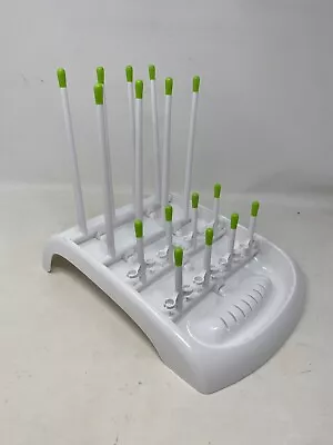 Munchkin Fold Baby Bottle Countertop Drying Rack White / Green ~ Fast Shipping • $12.99