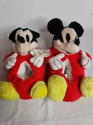 Vintage Disney Mickey & Co Mickey Mouse Slippers Sz 9-10 House Shoes Style 96 • £33.74