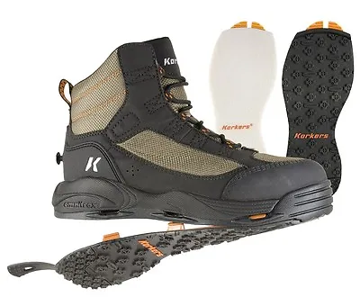 Korkers Greenback Wading Boots With Kling-On Soles + Felt Soles Size 11 - NEW • $139.99