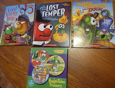 Lot Of 4 Veggie Tales Values To Grow By HdCvr Books All In Very Good Condition • $14.88