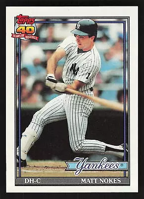 1991 Topps Matt Nokes #336 New York Yankees • $1.49