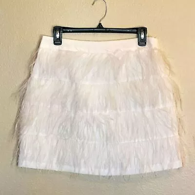 GB White Mini Feather Skirt Size Large NWT • $24.99