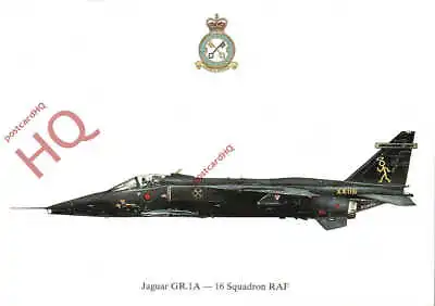 Picture Postcard-:RAF JAGUAR GR.IA 16 SQUADRON • £3.99