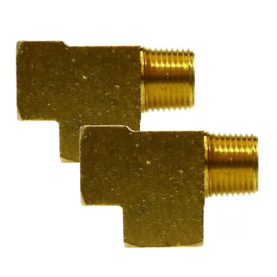 1/4  Female NPT X Male NPT X Female NPT Barstock Street Tee Brass Fitting 2-Pack • $12.95