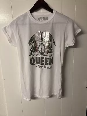 Queen With Adam Lambert Australian NZ Tour T-shirt White Ladies Large • $12