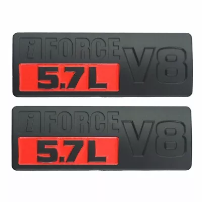 $25.99 • Buy 2X New Black Red PRO I Force V8 5.7L Door Side Emblem Fender Badges