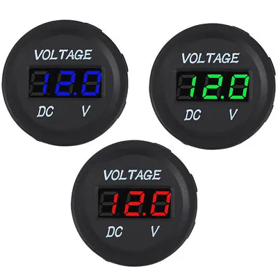 Car Marine Motorcycle LED Digital Voltmeter Voltage Meter 6V-30V Battery Gauge • $4.03