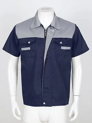 US Men Work Shirt Auto Mechanic Technician Long Sleeve Industrial Workwear  • $15.08