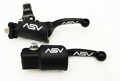 ASV F3 Front Brake Clutch Perch Levers Shorty Black Dust Cover YFZ 450R 450X 450 • $159.95