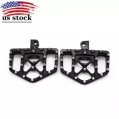 Motorcycle Wide Fat Foot Pegs Floorboard For Harley Dyna Touring Sportster • $54.91