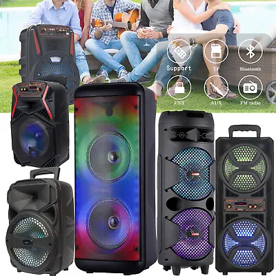 9000W Wireless Portable FM Bluetooth Speaker Heavy Bass Sound System Party Led • £21.78