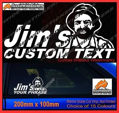 JIMS Custom Text Name Letterins Sticker YTB Drift JDM 4x4 4WD Car Ute 200mm • $7.90