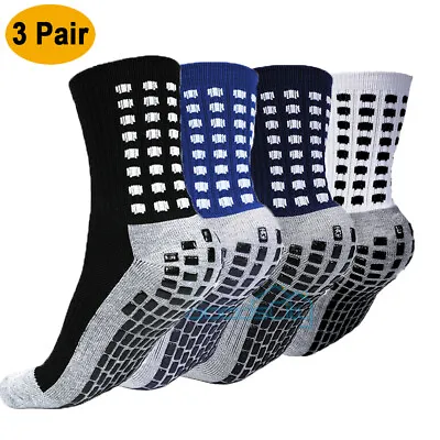 3 Pair Anti Slip Non Skid Hospital Socks W/ Grips For Indoor & Outdoor  • $8.97