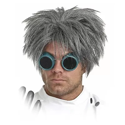 Adult Men's Dr. Jeckyll Mad Crazy Scientist Gray Halloween Cosplay Costume Wig • $11.95