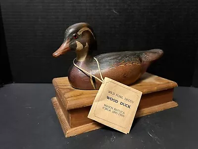 Wood Duck Mason Replica 1890-1924 Detroit Grade Decoy Fowl Ponderosa Pine • $45