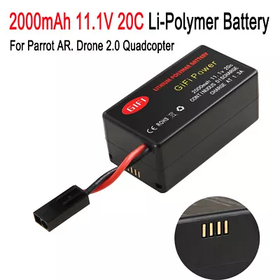 2000mAh 11.1V 20C Replacement Battery For PARROT AR.DRONE 2.0 Quadricopter • £29.32