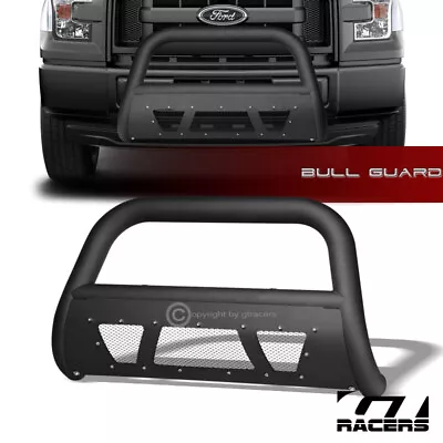 For 2004-2023 Ford F150 Matte Black Studded Mesh Bull Bar Grille Bumper Guard • $157