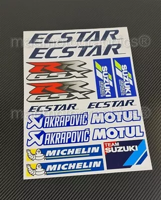 GSX-RR MotoGP Ecstar Laminate Decals GSX-R 600 1000 1000 Stickers For Suzuki GSX • $12.33