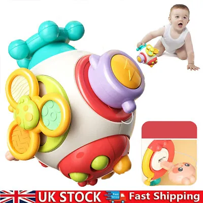 Teether Baby Sensory Toys 0-12 Months Rotating Rattle Ball Grasping Toy • £7.90