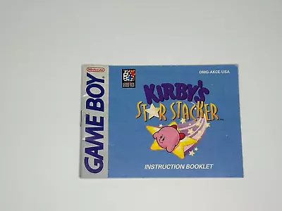 Kirby's Star Stacker Nintendo Game Boy Gameboy Instruction Manual Only! • £6.64