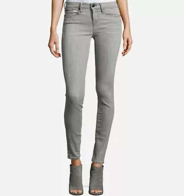 VINCe Jeans Womens Size 28 Silver Classic Slim Straight Button Fly Stretch Denim • $16