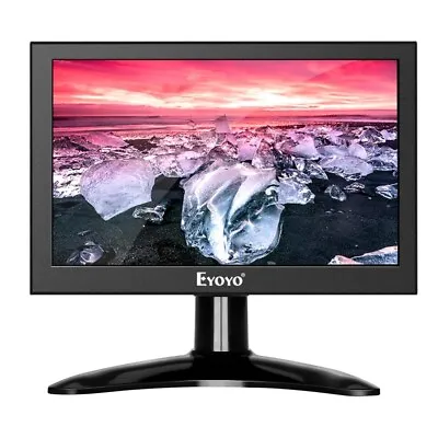 Eyoyo 7'' Small Monitor HDMI Monitor IPS Display Screen Support VGA BNC Inputs • £71.99