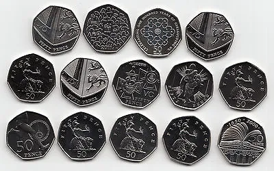 Fifty Pence Coins 50p 2000 To 2024 Choose Your Year - Brilliant Uncirculated • £8