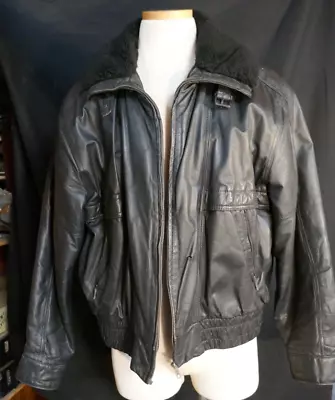 Vintage 80's Members Only Leather Jacket By Europe Craft Bomber Style • $45