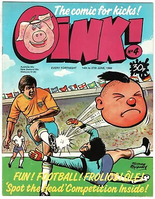 Oink Comic #4 14th June 1986- Includes Football Poster & Bonus Item Combined P&P • £3.25