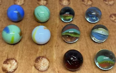 Lot Of 10 Vintage Marbles Cats Eye Mixed Lot • $5.87