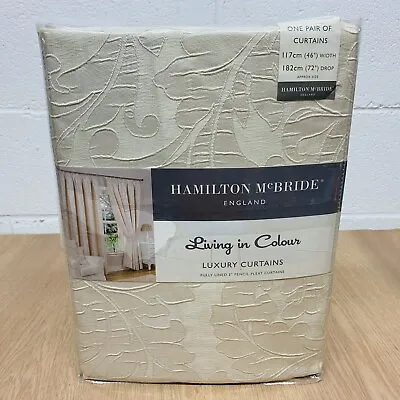 Hamilton McBride Luxury Curtains Fully Lined 3  Pencil Pleat 46  Width 72  Drop • £19.95