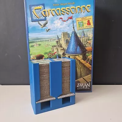 Carcassonne Twin Tile Tower Organiser Dispenser - Holds 80 Tiles • $26.79