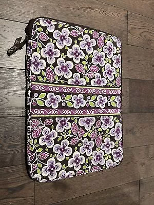 Vera Bradley Purple Plum Petals Floral File Case Laptop Bag • $23