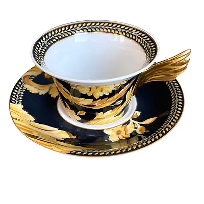 Versace By Rosenthal Vanity Tea Cup And Saucer 048147 • $165