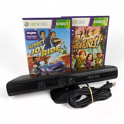 Genuine Official Kinect Sensor For Xbox 360 + Kinect Adventures & Joy Ride PAL • $46.99